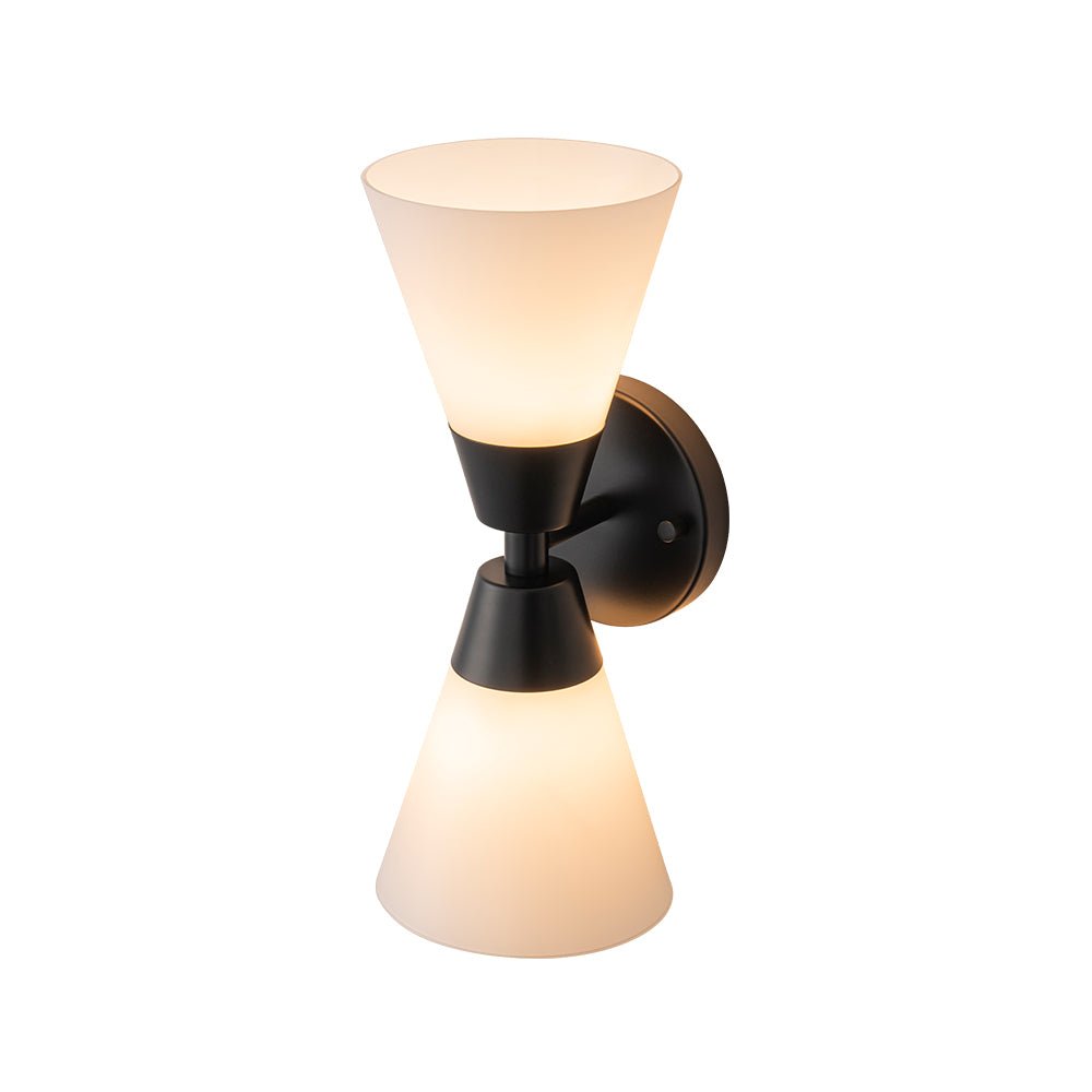 lightfixturesusa-mid-century-2-light-up-down-opal-glass-cone-wall-sconce-wall-sconce-black-889060