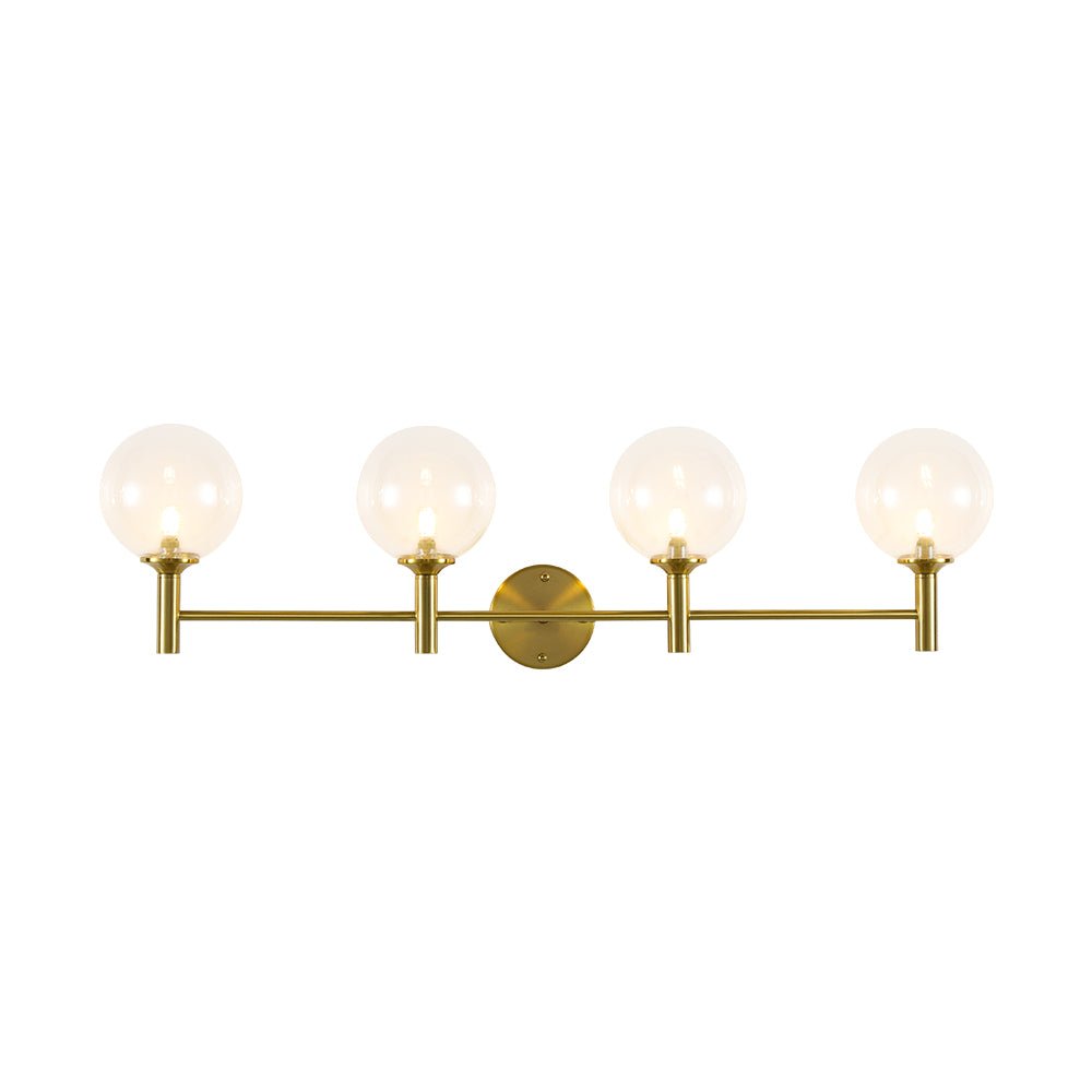 lightfixturesusa-mid-century-brass-4-light-glass-globe-vanity-sconce-wall-sconce-clear-glass-814014