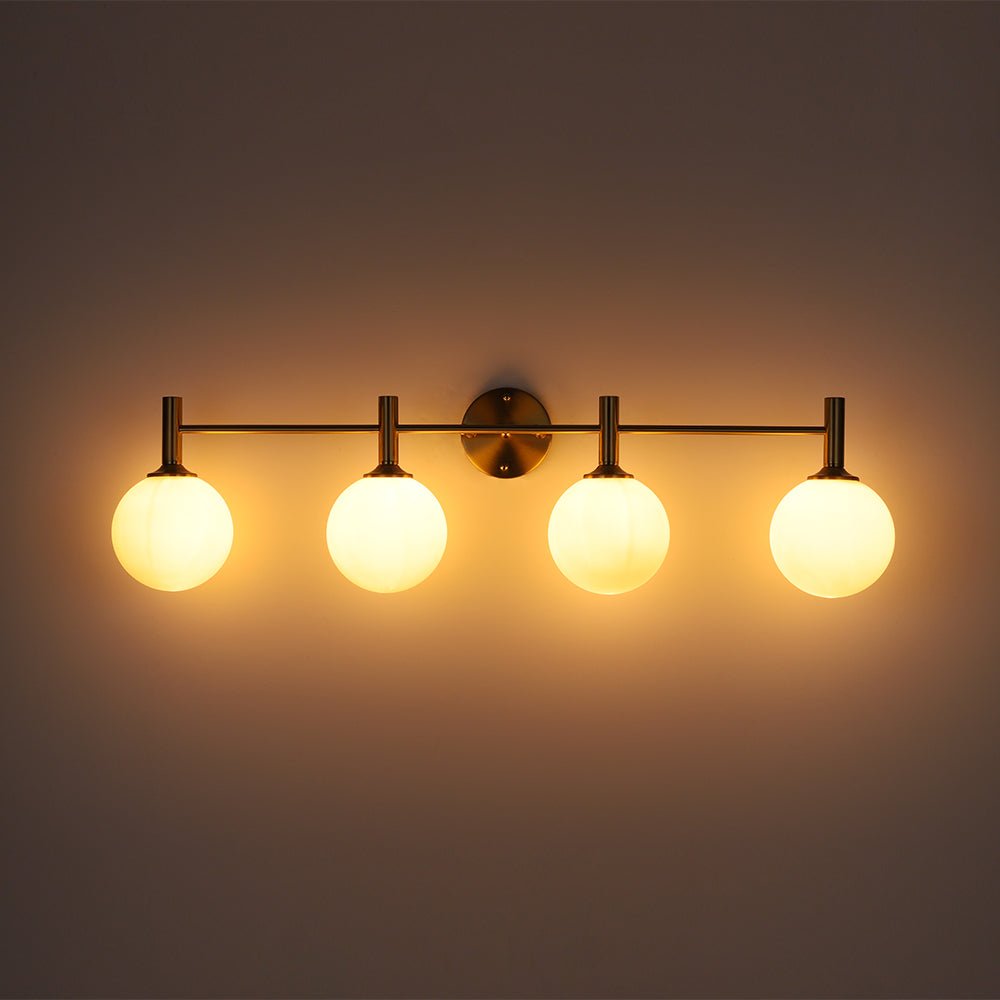lightfixturesusa-mid-century-brass-4-light-glass-globe-vanity-sconce-wall-sconce-clear-glass-931206