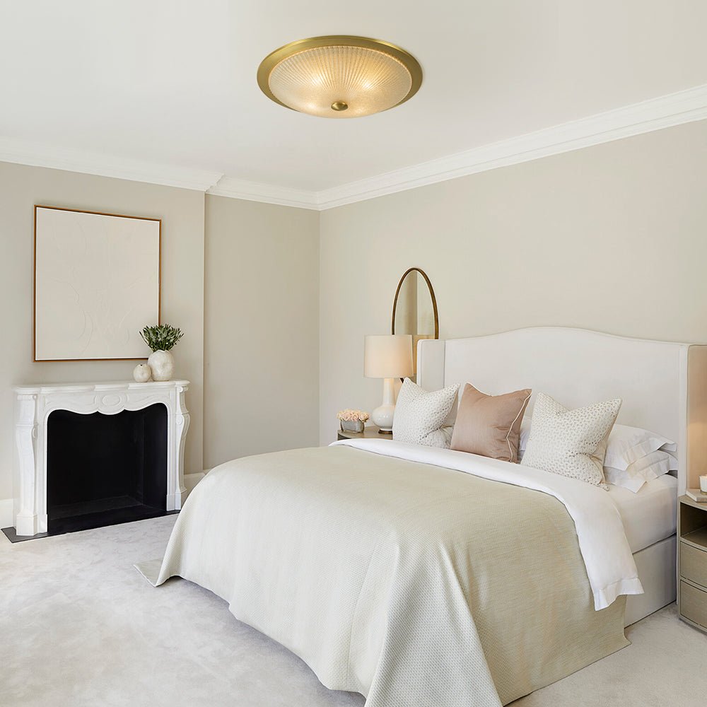 lightfixturesusa-mid-century-brass-ribbed-textured-glass-flush-mount-ceiling-light-gold-932407