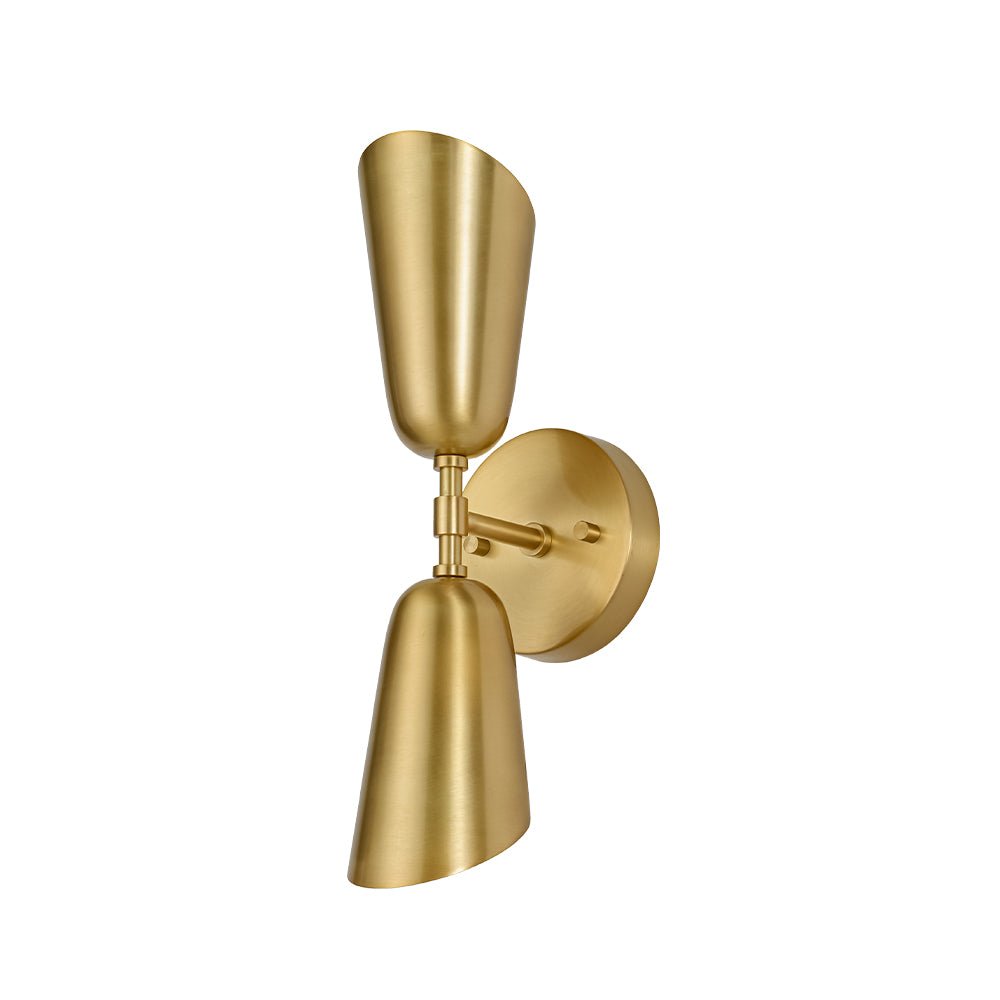 lightfixturesusa-mid-century-brushed-brass-2-light-up-down-dual-cone-wall-lamp-wall-sconce-1-pack-119549