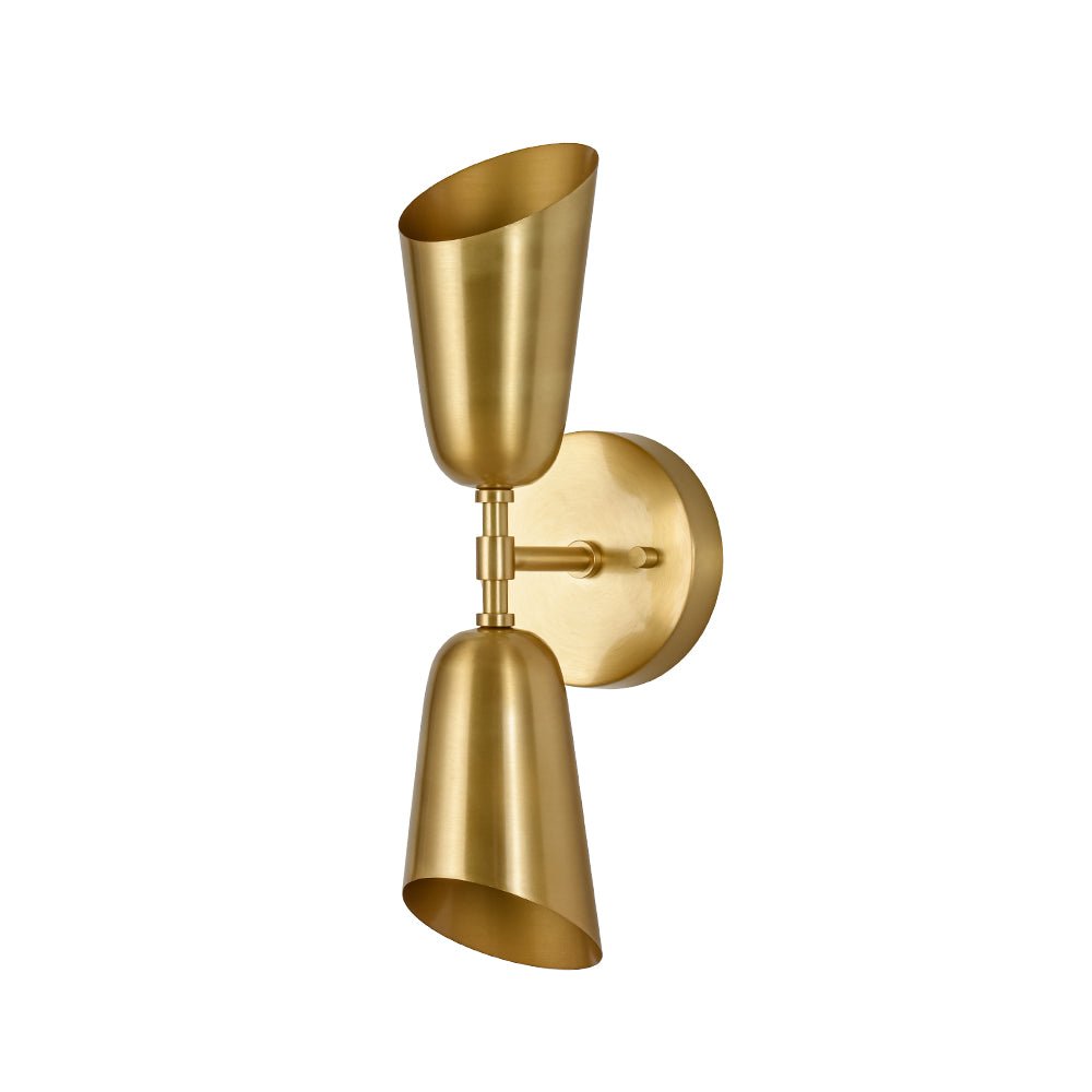 lightfixturesusa-mid-century-brushed-brass-2-light-up-down-dual-cone-wall-lamp-wall-sconce-1-pack-180747