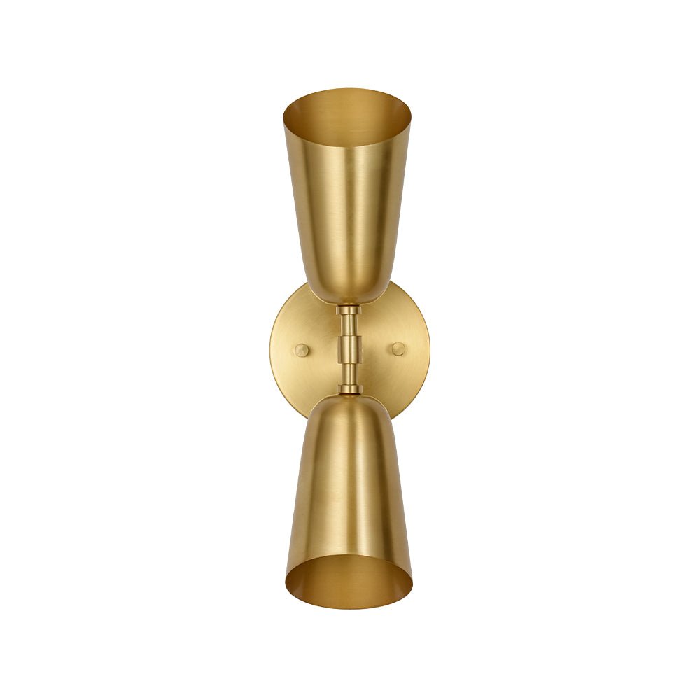 lightfixturesusa-mid-century-brushed-brass-2-light-up-down-dual-cone-wall-lamp-wall-sconce-1-pack-518135