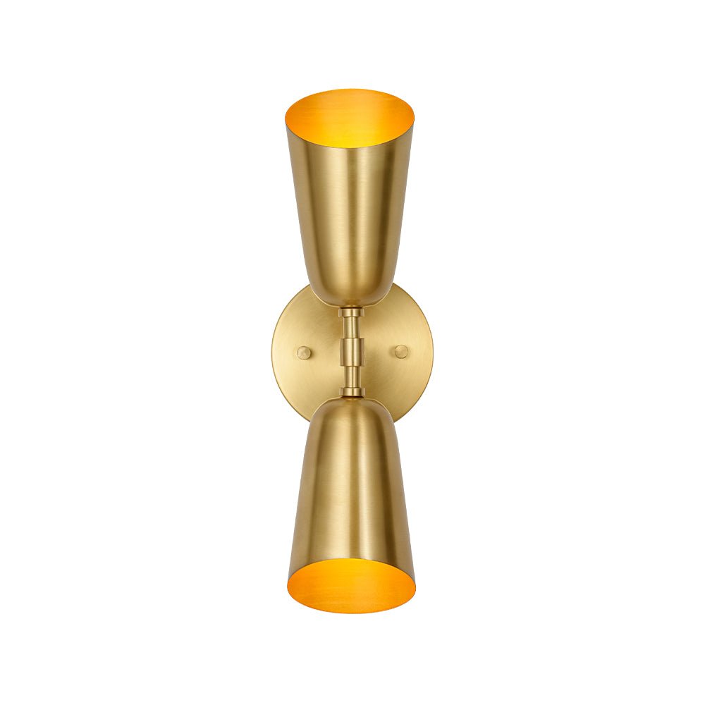 lightfixturesusa-mid-century-brushed-brass-2-light-up-down-dual-cone-wall-lamp-wall-sconce-1-pack-537710