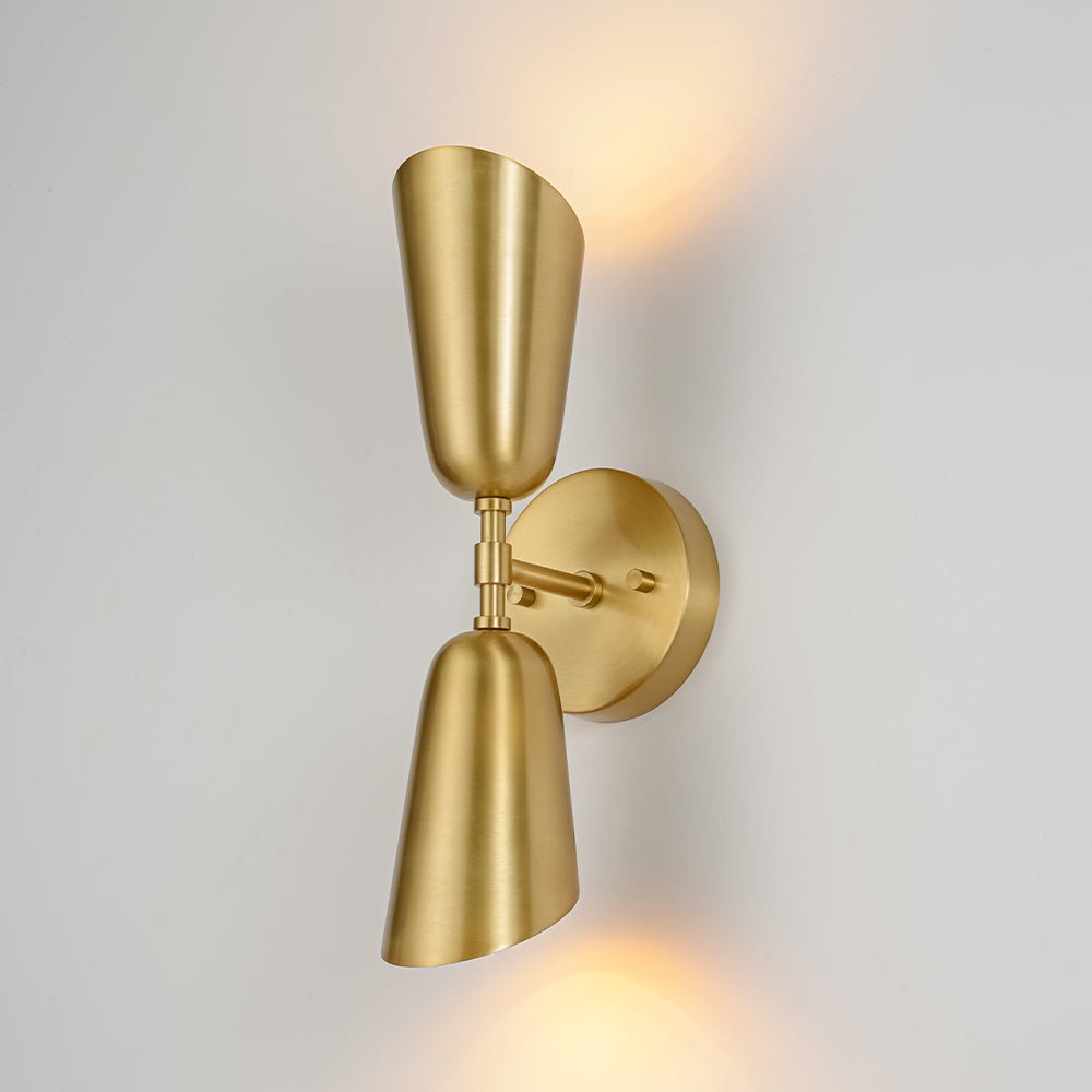 lightfixturesusa-mid-century-brushed-brass-2-light-up-down-dual-cone-wall-lamp-wall-sconce-1-pack-939785