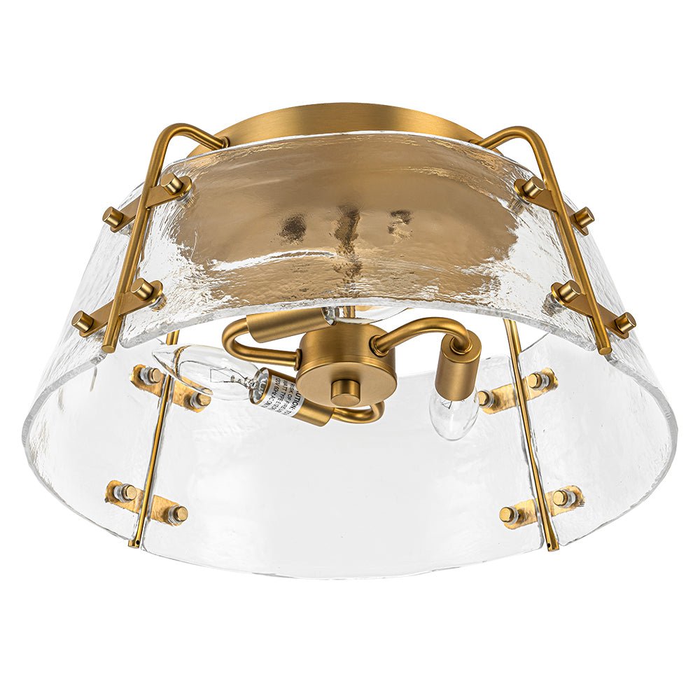 lightfixturesusa-mid-century-clear-textured-glass-drum-flush-mount-light-ceiling-light-brass-158094