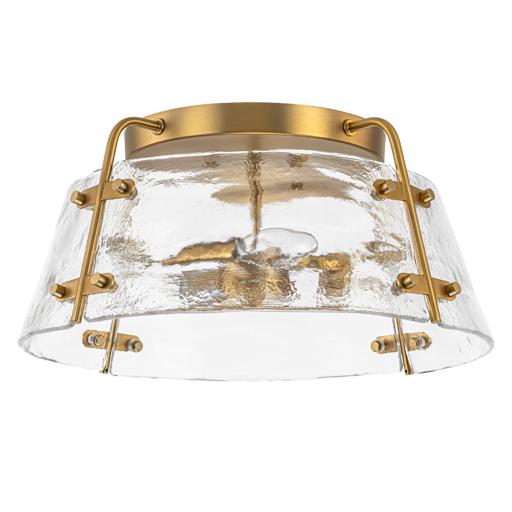 lightfixturesusa-mid-century-clear-textured-glass-drum-flush-mount-light-ceiling-light-brass-587285