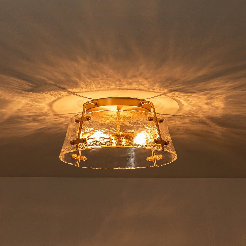 lightfixturesusa-mid-century-clear-textured-glass-drum-flush-mount-light-ceiling-light-brass-663097
