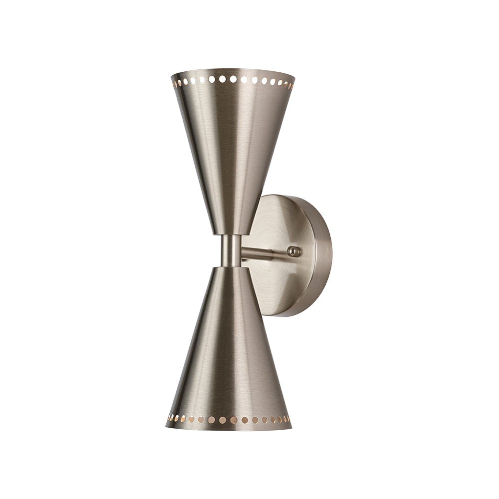 lightfixturesusa-mid-century-modern-2-light-up-down-cone-wall-sconce-wall-sconce-nickel-1-pack-801408 LightFixturesUSA - Mid - Century Modern 2 - Light Up Down Cone Wall Sconce - Wall Sconce - Nickel - 1 Pack -