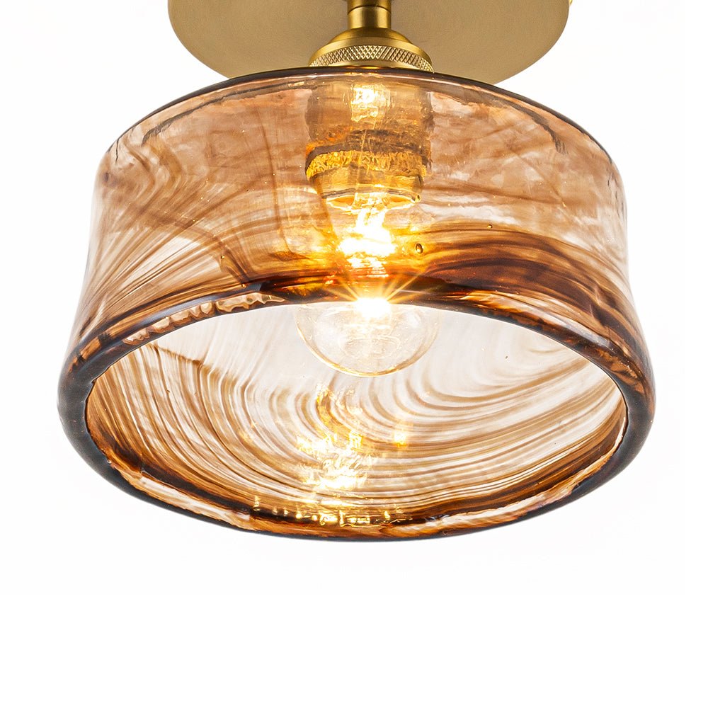 lightfixturesusa-mini-1-light-amber-swirl-glass-shade-semi-flush-mount-ceiling-light-saucer-2-packs-2330441