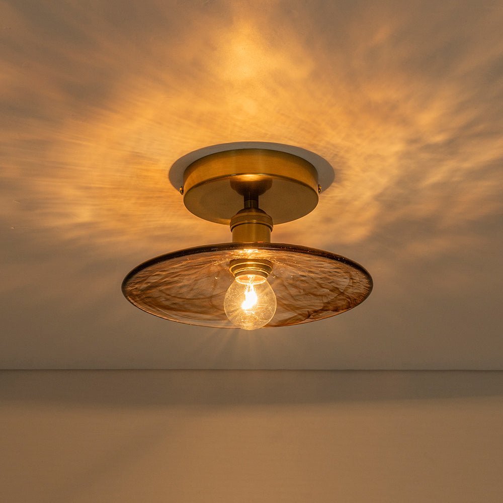 lightfixturesusa-mini-1-light-amber-swirl-glass-shade-semi-flush-mount-ceiling-light-saucer-2-packs-3622511