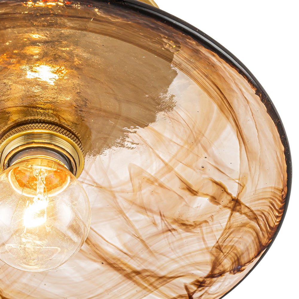 lightfixturesusa-mini-1-light-amber-swirl-glass-shade-semi-flush-mount-ceiling-light-saucer-2-packs-4650137