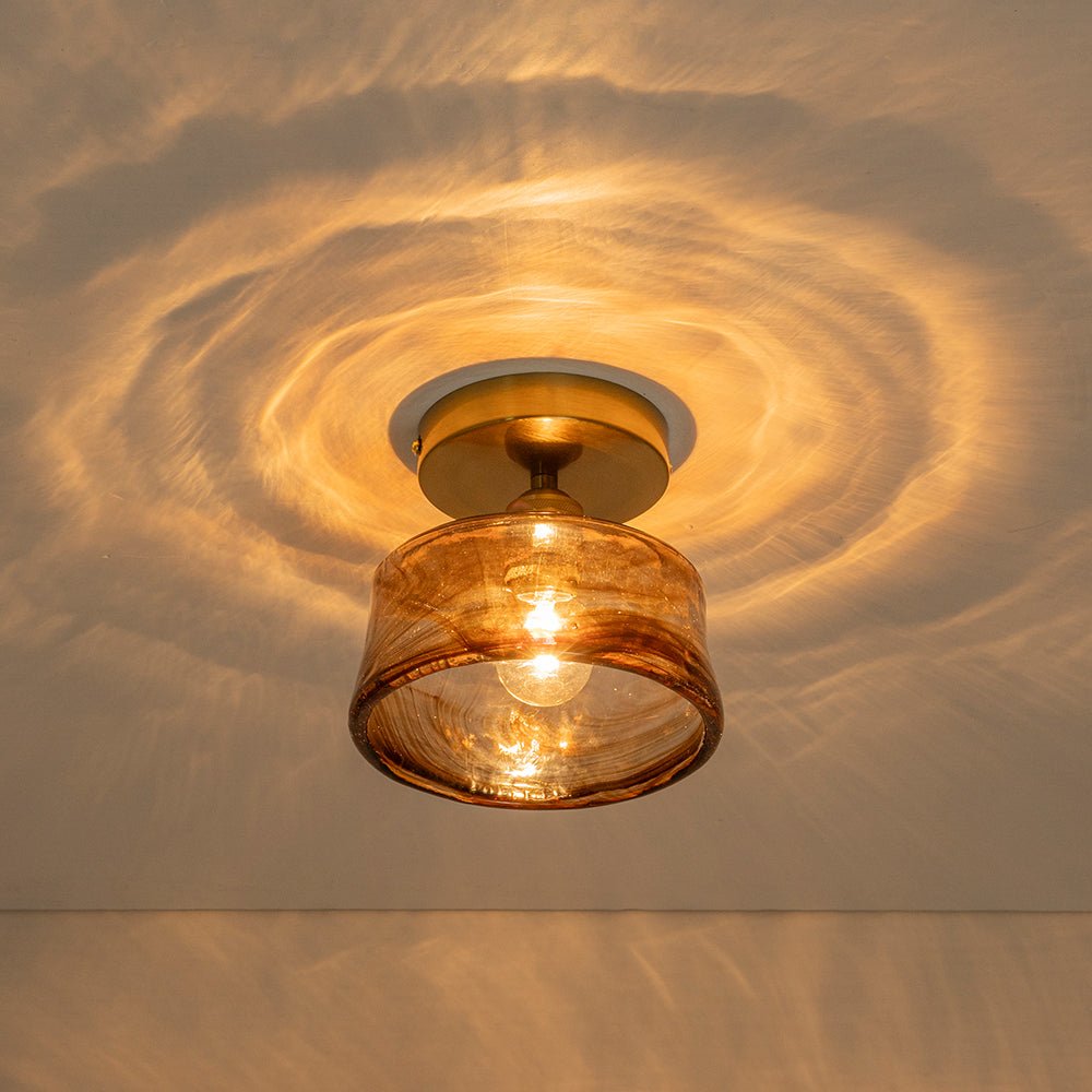 lightfixturesusa-mini-1-light-amber-swirl-glass-shade-semi-flush-mount-ceiling-light-saucer-2-packs-4727843