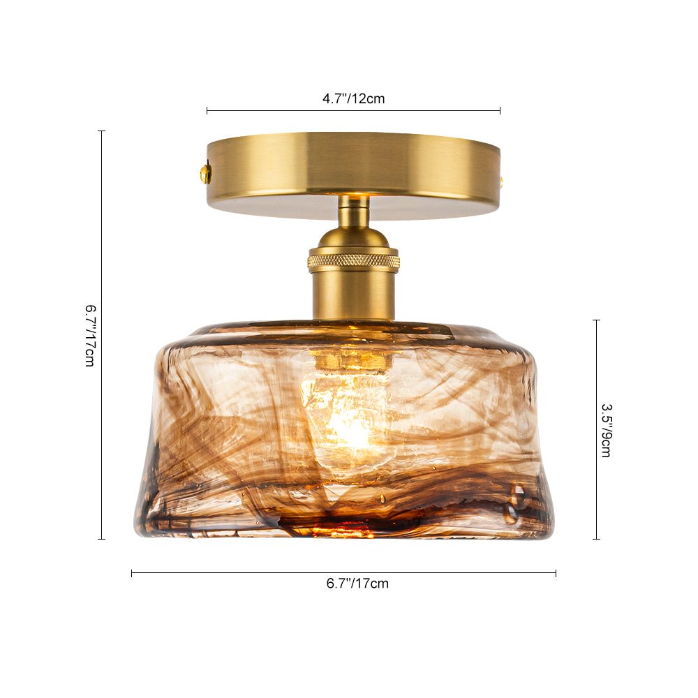 lightfixturesusa-mini-1-light-amber-swirl-glass-shade-semi-flush-mount-ceiling-light-saucer-2-packs-5700503