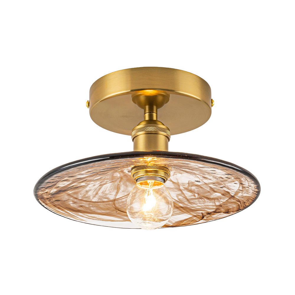 lightfixturesusa-mini-1-light-amber-swirl-glass-shade-semi-flush-mount-ceiling-light-saucer-2-packs-8100210