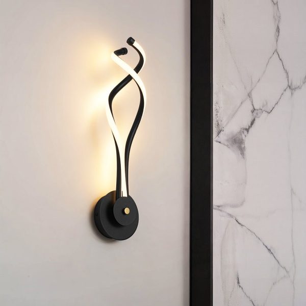 LightFixturesUSA - Minimalist 2 - Light Twist Ribbon Dimmable LED Wall Sconce - Wall Sconce - 1 Pack - 