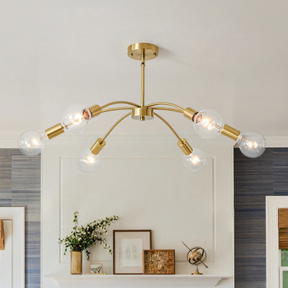 lightfixturesusa-minimalist-6-light-metal-round-sputnik-swoop-chandelier-chandelier-brass-9137777 LightFixturesUSA - Minimalist 6 - Light Metal Round Sputnik Swoop Chandelier - Chandelier - Brass -