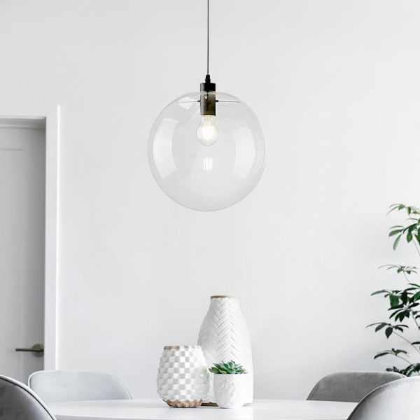 LightFixturesUSA-Minimalist Glass Globe Pendant Light-Pendant Light-8 in.-