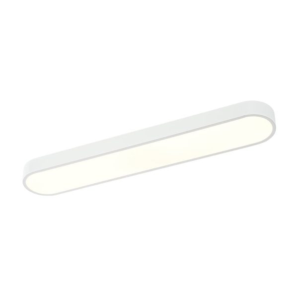 LightFixturesUSA - Minimalist Long Oval Dimmable LED Flush Mount Ceiling Light - Ceiling Light - White -