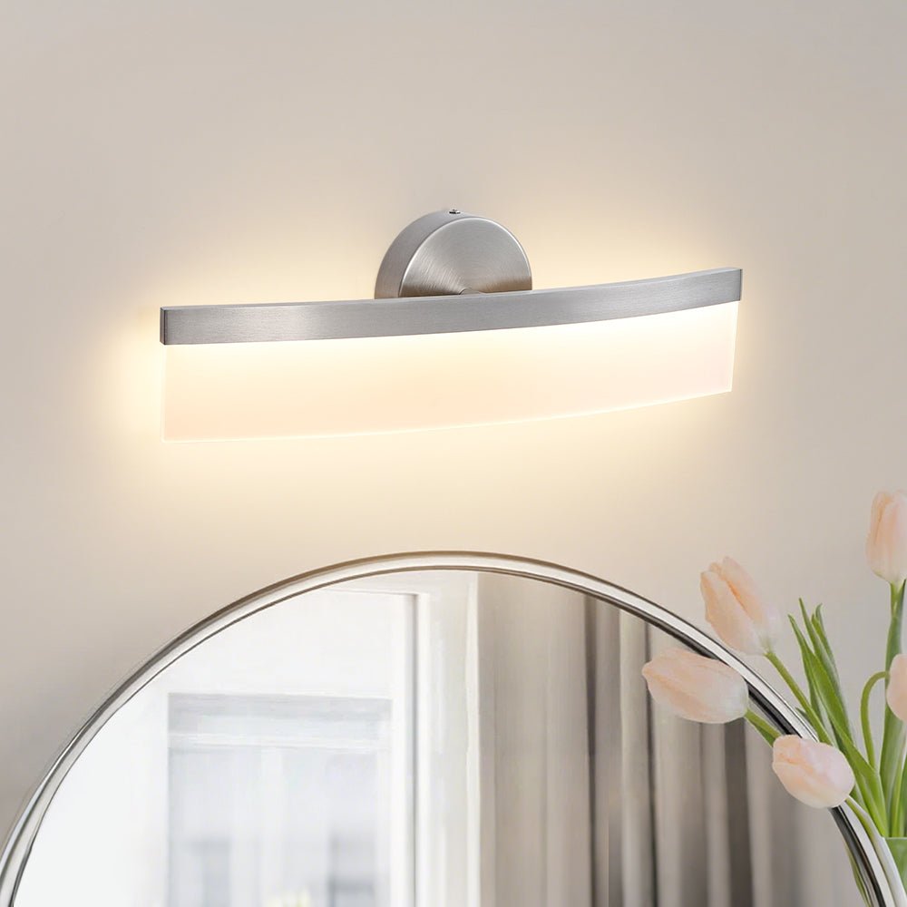 lightfixturesusa-minimalist-nickel-arched-dimmable-led-vanity-wall-light-wall-sconce-nickel-3819055 LightFixturesUSA - Minimalist Nickel Arched Dimmable LED Vanity Wall Light - Wall Sconce - Nickel -