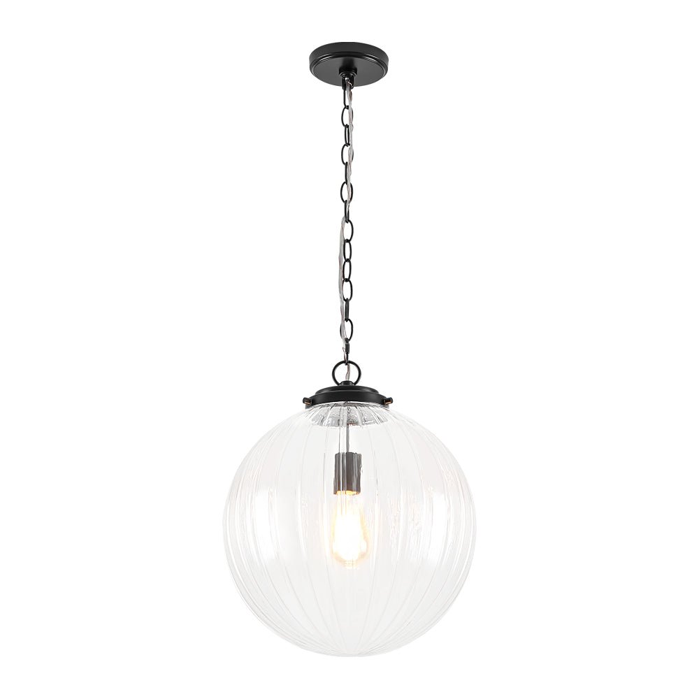 lightfixturesusa-modern-1-light-clear-ribbed-glass-globe-pendant-pendant-light-black-7927189