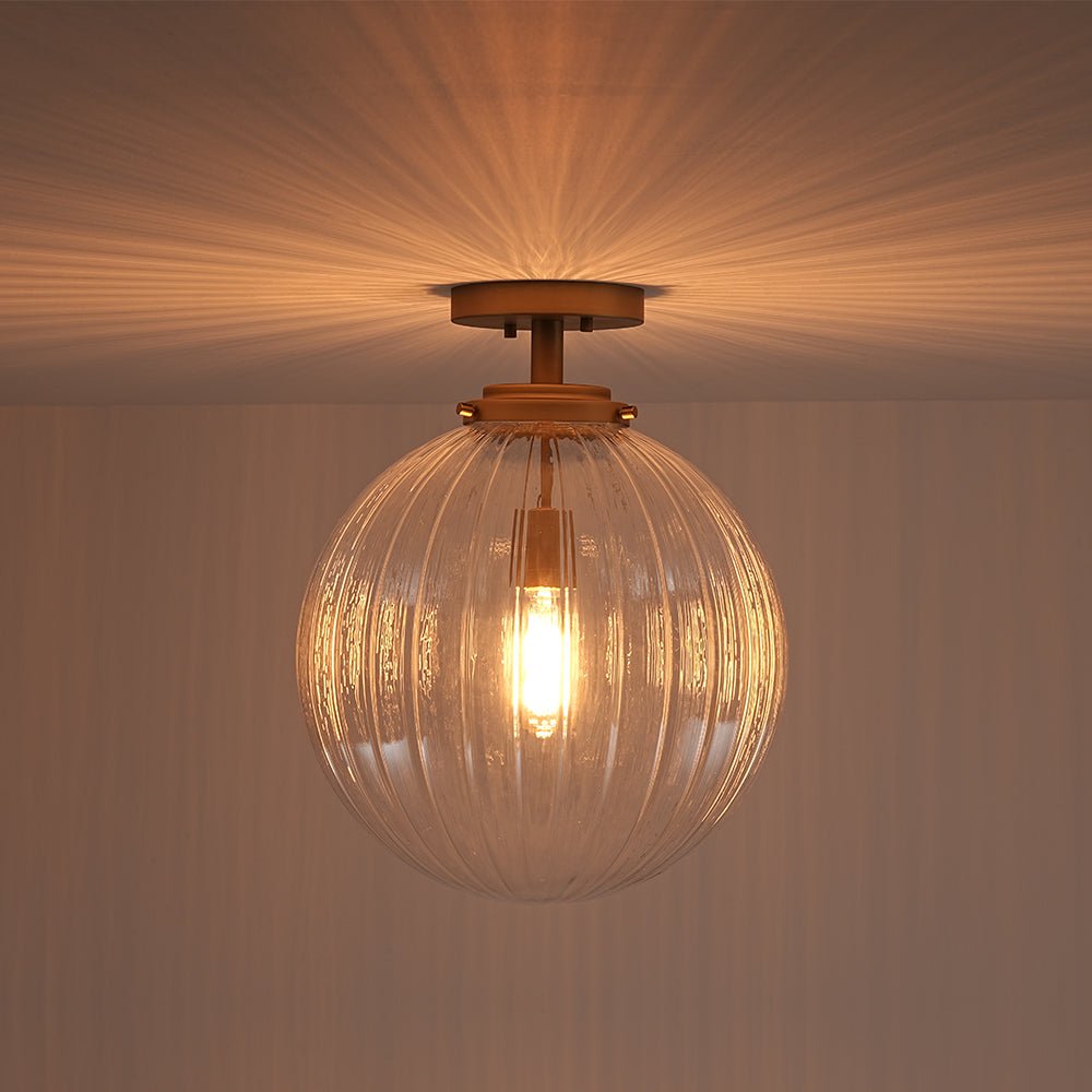 lightfixturesusa-modern-1-light-clear-ribbed-glass-globe-semi-flush-mount-ceiling-light-brass-1175494
