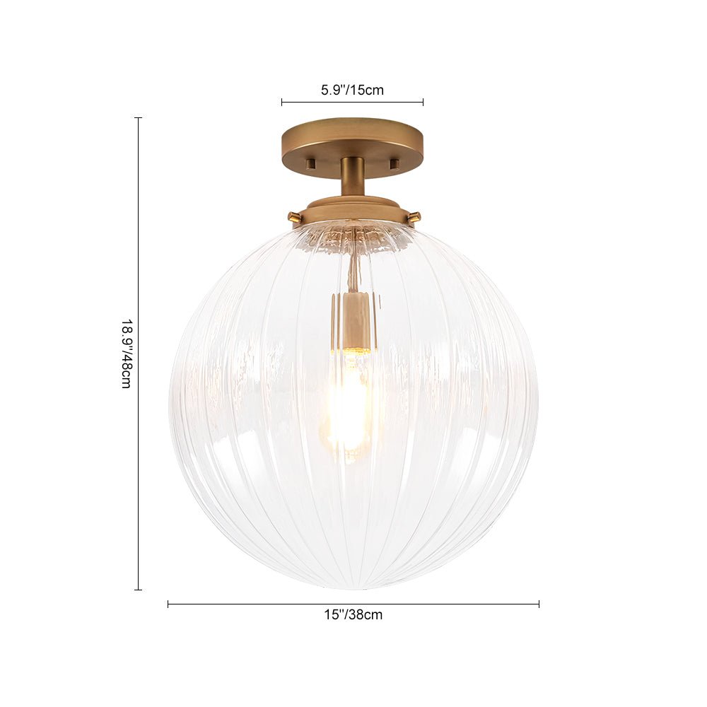 lightfixturesusa-modern-1-light-clear-ribbed-glass-globe-semi-flush-mount-ceiling-light-brass-7970715