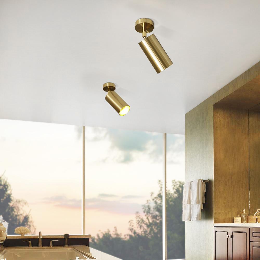 lightfixturesusa-modern-1-light-gu10-adjustable-ceiling-spot-light-track-light-ceiling-light-brass-2-packs-450161 LightFixturesUSA - Modern 1 - Light GU10 Adjustable Ceiling Spot Light Track Light - Ceiling Light - Brass - 2 Packs -
