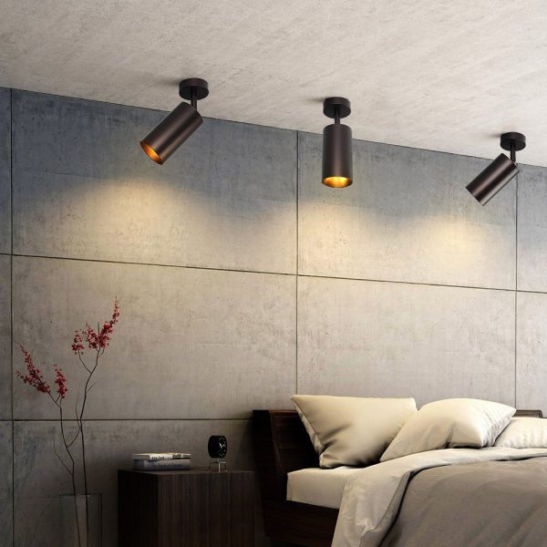 LightFixturesUSA - Modern 1 - Light GU10 Adjustable Ceiling Spot Light Track Light - Ceiling Light - Oil Rubbed Bronze - 2 Packs -