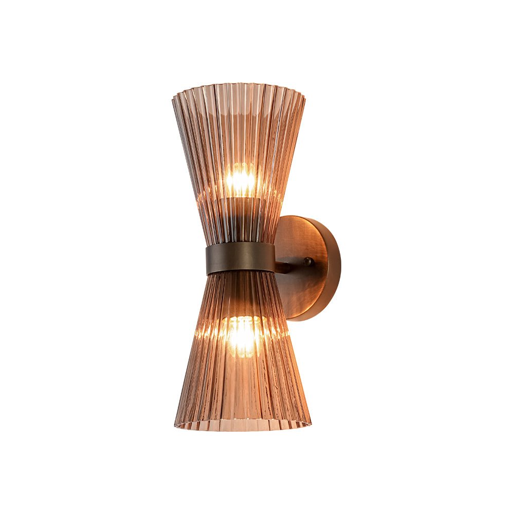 lightfixturesusa-modern-2-light-up-down-pleated-glass-cone-wall-sconce-wall-sconce-tan-glass-508927