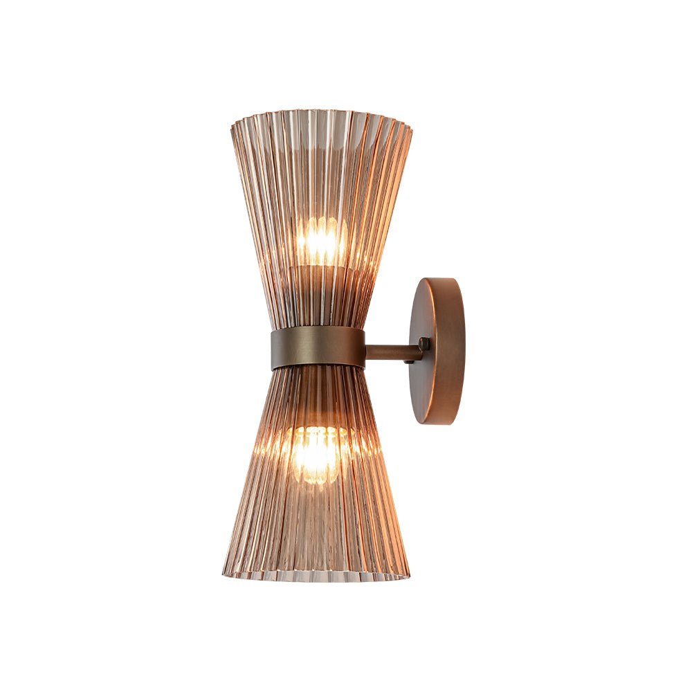 lightfixturesusa-modern-2-light-up-down-pleated-glass-cone-wall-sconce-wall-sconce-tan-glass-534471