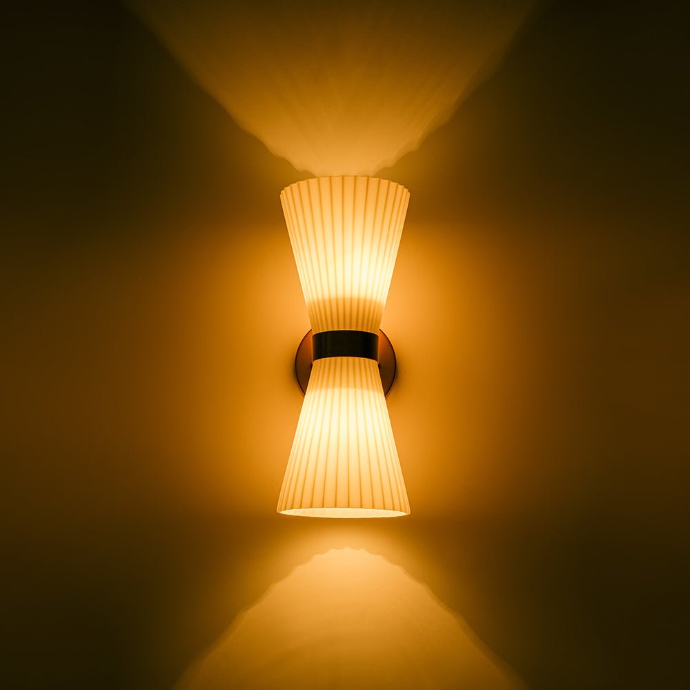 lightfixturesusa-modern-2-light-up-down-pleated-glass-cone-wall-sconce-wall-sconce-white-glass-382347
