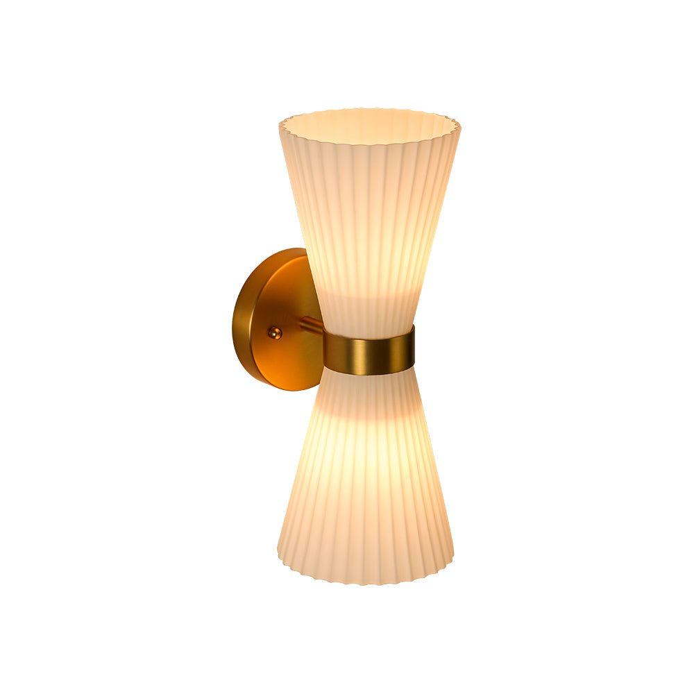 lightfixturesusa-modern-2-light-up-down-pleated-glass-cone-wall-sconce-wall-sconce-white-glass-633386