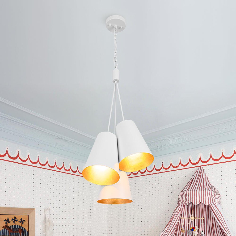 lightfixturesusa-modern-3-light-cluster-metal-conical-shade-chandelier-chandelier-white-5045874 LightFixturesUSA - Modern 3 - Light Cluster Metal Conical Shade Chandelier - Chandelier - White -