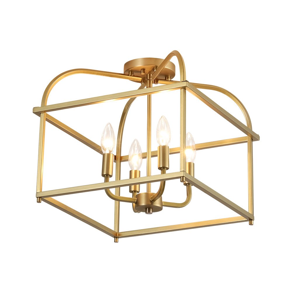 lightfixturesusa-modern-4-light-candle-style-square-cage-semi-flush-mount-ceiling-light-brass-3999706