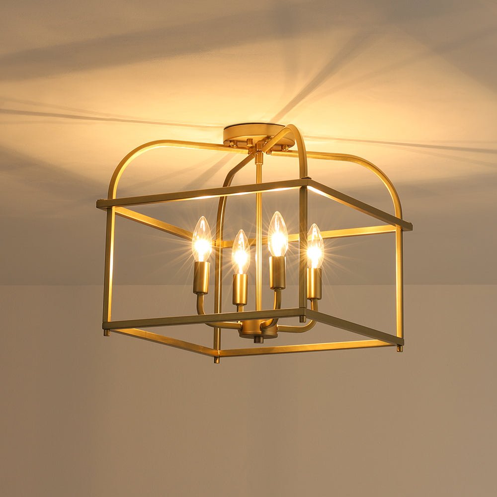 lightfixturesusa-modern-4-light-candle-style-square-cage-semi-flush-mount-ceiling-light-brass-6592531