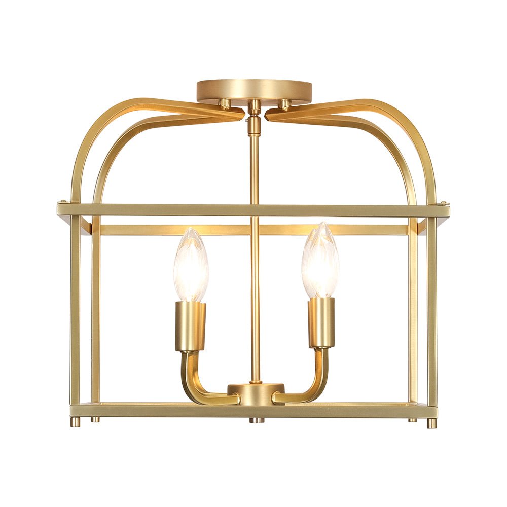 lightfixturesusa-modern-4-light-candle-style-square-cage-semi-flush-mount-ceiling-light-brass-8323646