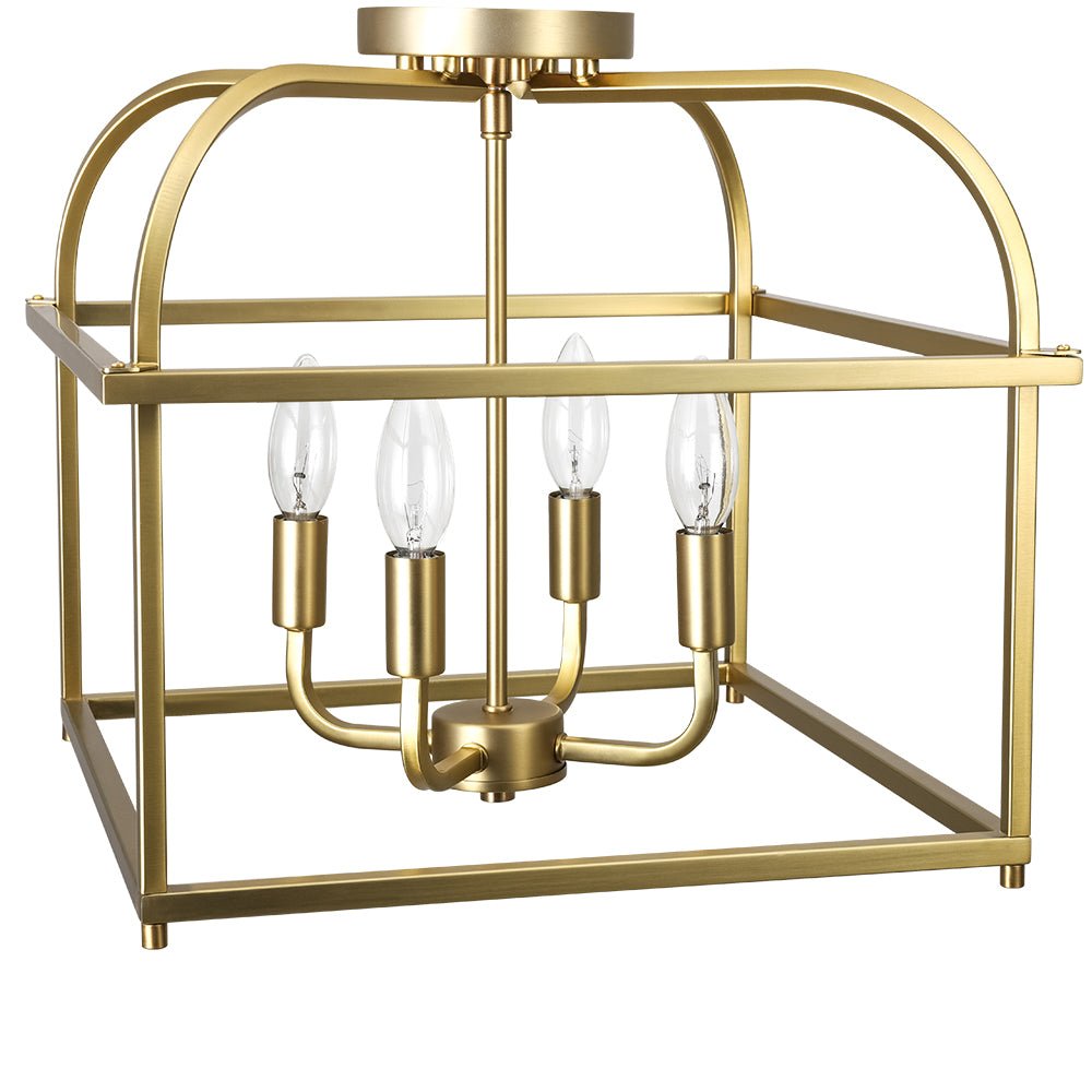 lightfixturesusa-modern-4-light-candle-style-square-cage-semi-flush-mount-ceiling-light-brass-9036502