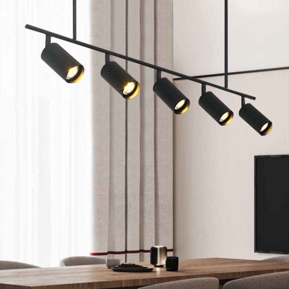 lightfixturesusa-modern-5-light-island-linear-track-light-chandelier-black-662567 LightFixturesUSA-Modern 5-light Island Linear Track Light-Chandelier-Black-