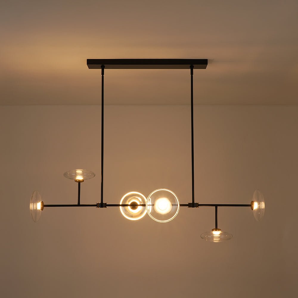 lightfixturesusa-modern-6-light-clear-glass-dimmable-led-linear-island-chandelier-chandelier-black-pre-order-502130