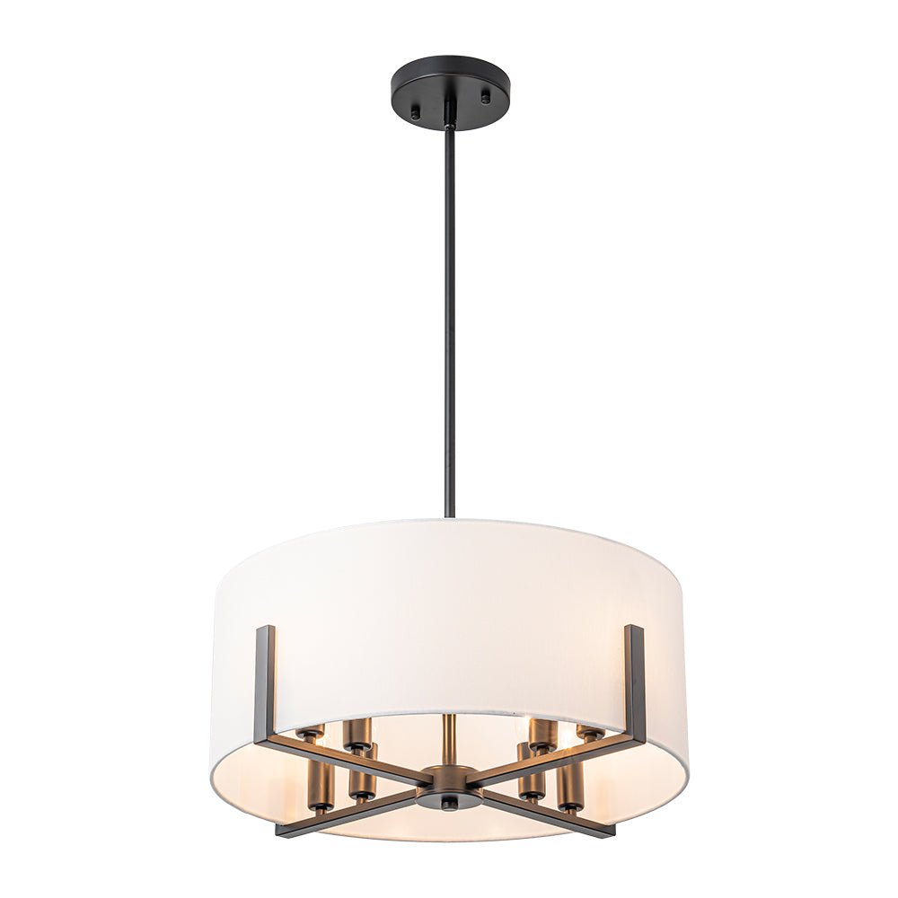 lightfixturesusa-modern-8-light-wide-drum-fabric-cage-chandelier-chandelier-black-102187