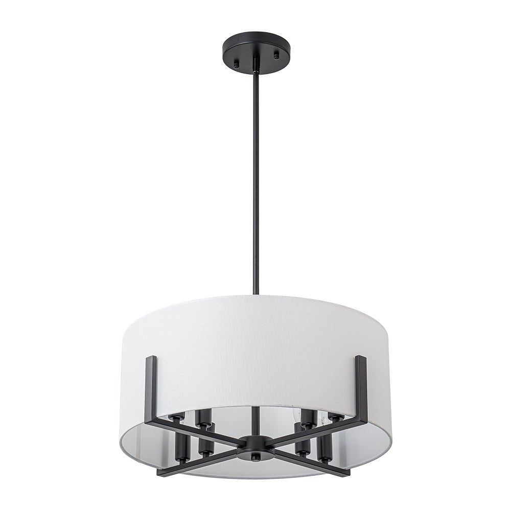 lightfixturesusa-modern-8-light-wide-drum-fabric-cage-chandelier-chandelier-black-890888