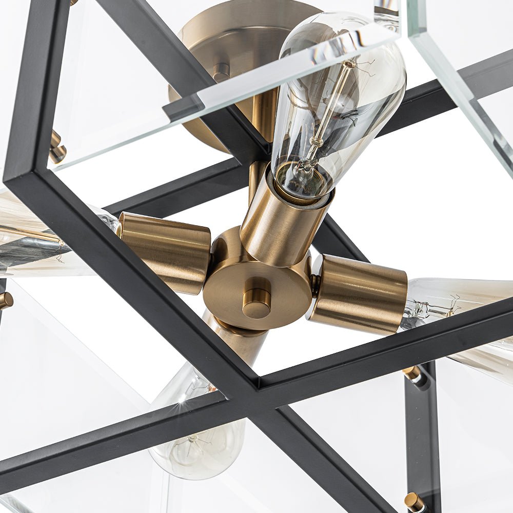 lightfixturesusa-modern-black-brass-clear-glass-square-cage-semi-flush-mount-ceiling-light-165in-671946