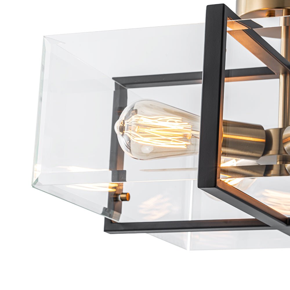 lightfixturesusa-modern-black-brass-clear-glass-square-cage-semi-flush-mount-ceiling-light-165in-870722