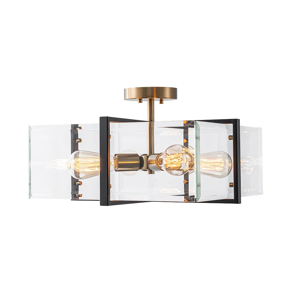 lightfixturesusa-modern-black-brass-clear-glass-square-cage-semi-flush-mount-ceiling-light-165in-957446