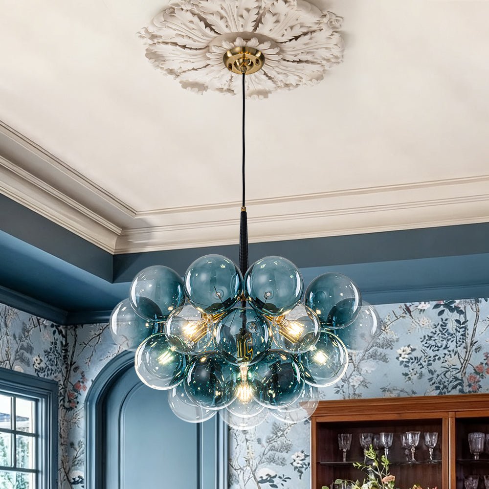 lightfixturesusa-modern-cluster-gradual-blue-glass-globe-bubble-chandelier-chandelier-blue-bubble-7614733 LightFixturesUSA - Modern Cluster Gradual Blue Glass Globe Bubble Chandelier - Chandelier - Blue Bubble -