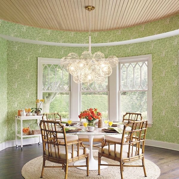 LightFixturesUSA - Modern Cluster Sculpture Texture Glass Globe Bubble Chandelier - Chandelier - White -