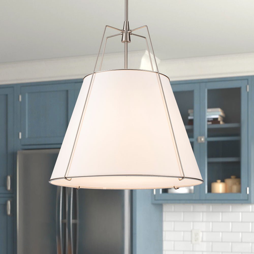 lightfixturesusa-modern-fabric-conical-drum-cage-pendant-light-ceiling-light-15-in-blackbrass-542209 LightFixturesUSA - Modern Fabric Conical Drum Cage Pendant Light - Ceiling Light - 15 in. - Black+Brass