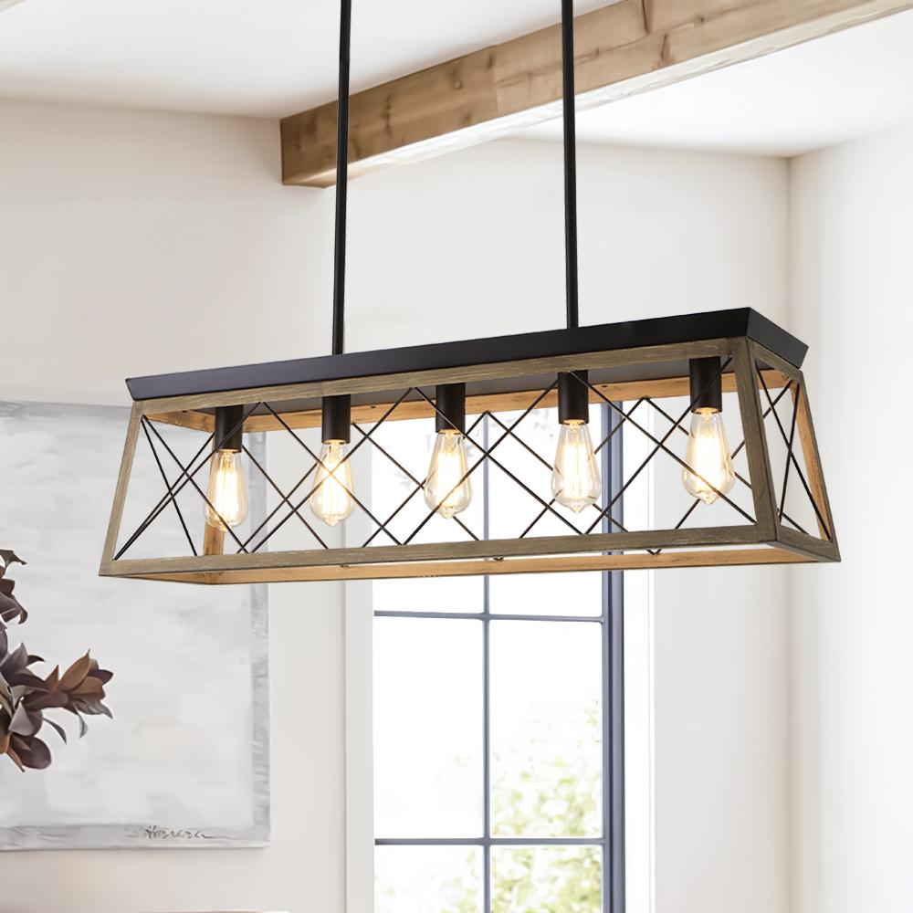 lightfixturesusa-modern-farmhouse-5-light-kitchen-island-linear-pendant-chandelier-beige-grey-205340