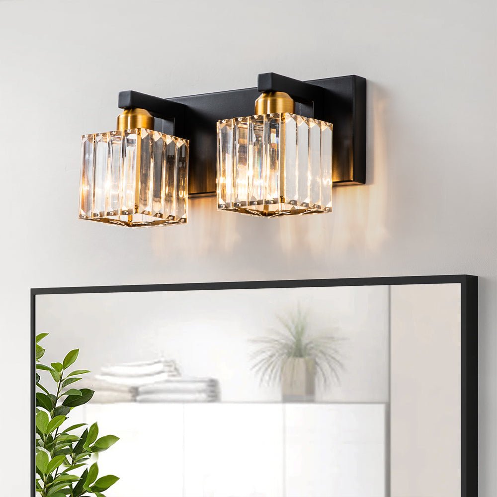 lightfixturesusa-modern-glam-crystal-bathroom-vanity-wall-lamp-wall-sconce-blackgold-2-lt-294451 LightFixturesUSA-Modern Glam Crystal Bathroom Vanity Wall Lamp-Wall Sconce-Black+Gold-2-Lt